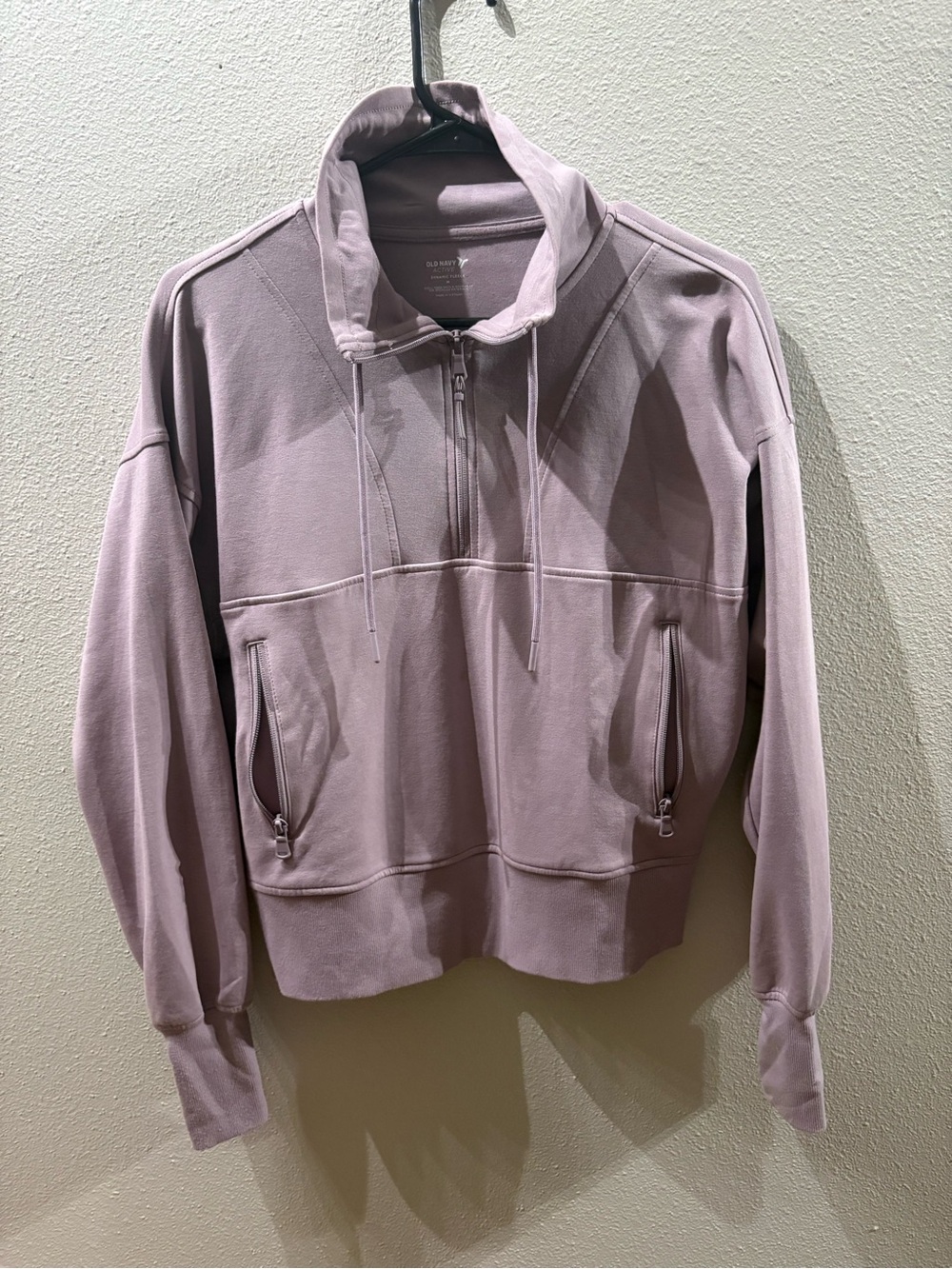 Old Navy Active Dusty Lilac Dynamic Fleece Half-Zip Pullover Sweatshirt Size M
